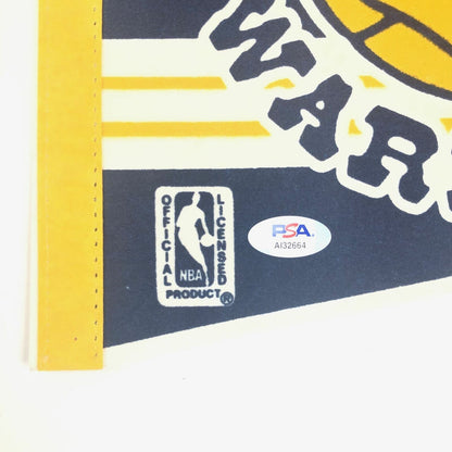 Tim Hardaway signed Pennant PSA/DNA Warriors Autographed