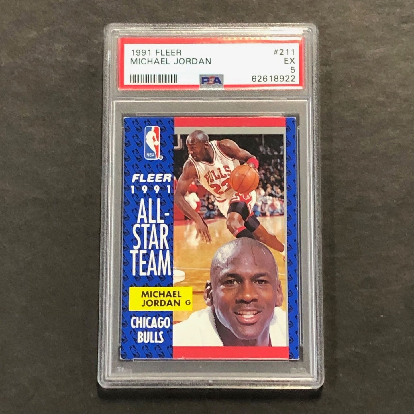 1991 Fleer #211 Michael Jordan PSA 5 EX Bulls