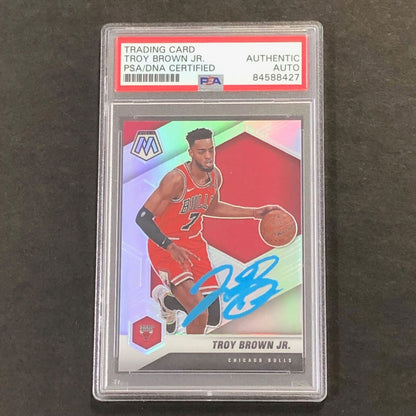 2020-21 Panini Mosaic Silver #11 TROY BROWN JR. Signed Card AUTO PSA Slabbed Bul