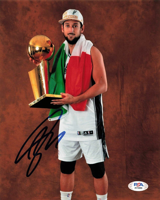 Marco Belinelli signed 8x10 photo PSA/DNA San Antonio Spurs Autographed