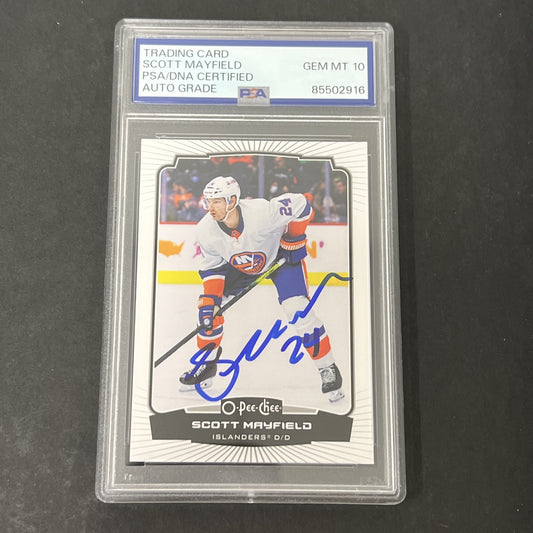 2022-23 O-Pee-Chee #309 Scott Mayfield signed card PSA Auto 10