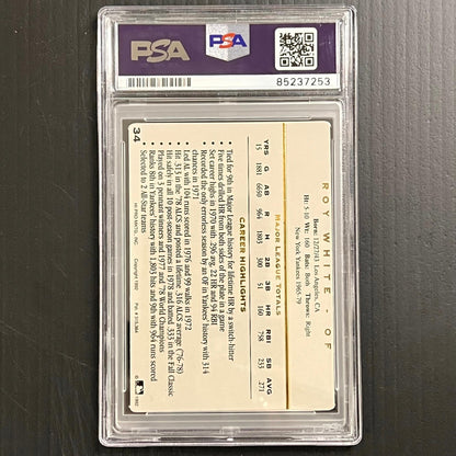 1992 Hi-Pro #34 Roy White Signed Card PSA Slabbed Auto Yankees