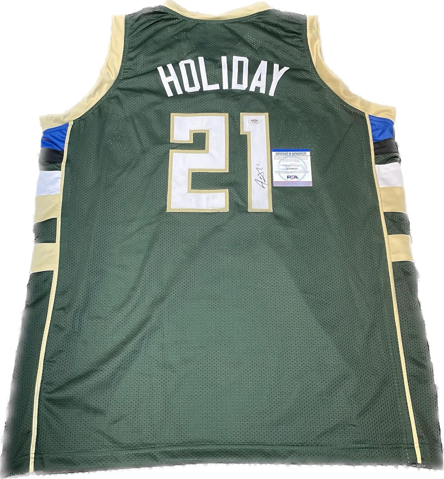 Jrue Holiday signed jersey PSA/DNA Milwaukee Bucks Autographed