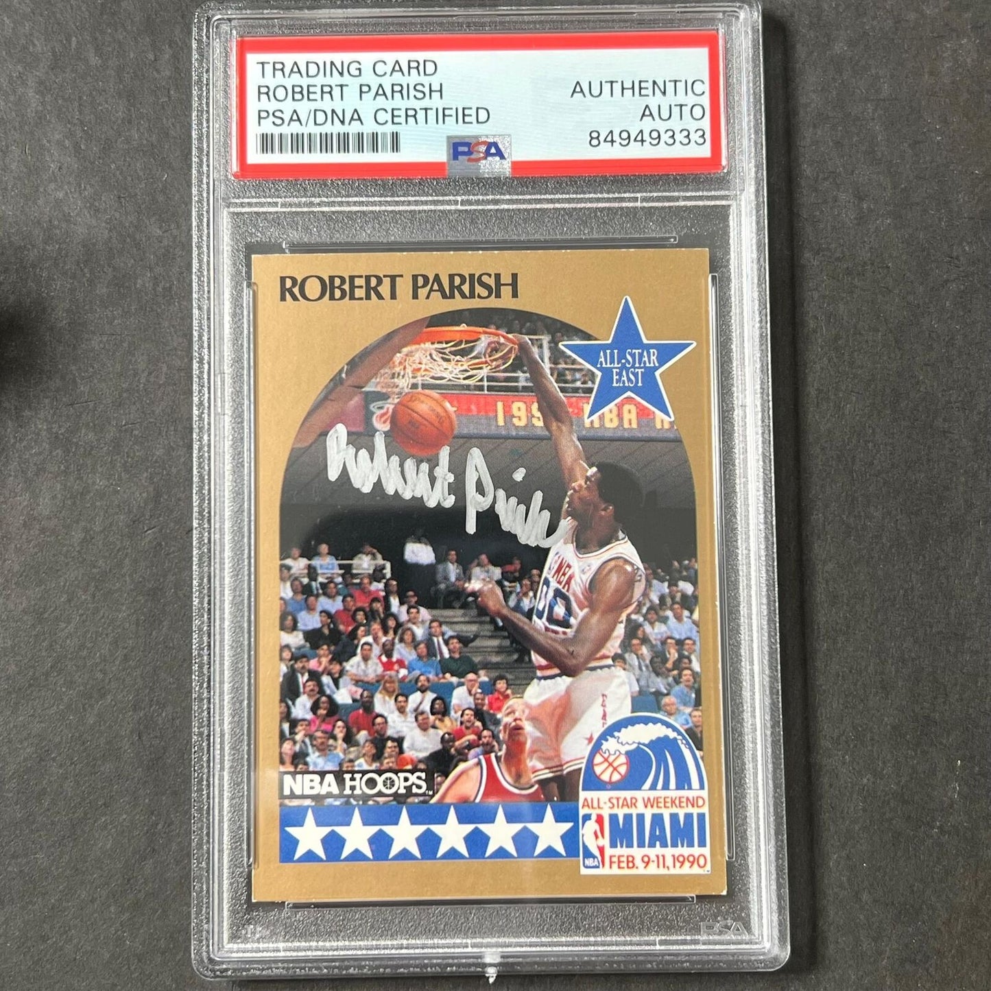 1990 NBA Hoops All-Star Weekend #8 Robert Parish Auto 10 Signed Card PSA/DNA Enc