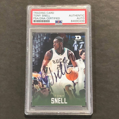 Daktronics Tony Snell Signed Card AUTO PSA Slabbed Bucks