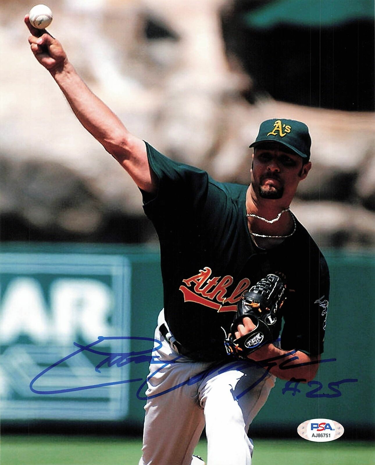 ESTEBAN LOAIZA signed 8x10 photo PSA/DNA Oakland Athletics Autographed