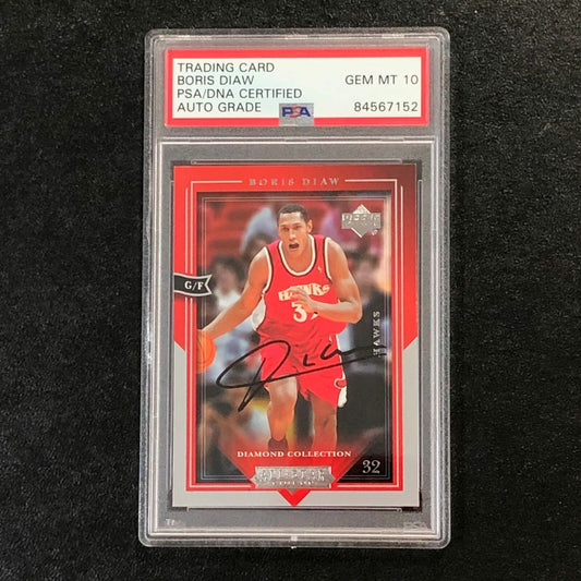 2004-05 Upper Deck All-Star Lineup #3 Boris Diaw Signed Card AUTO 10 PSA Slabbed
