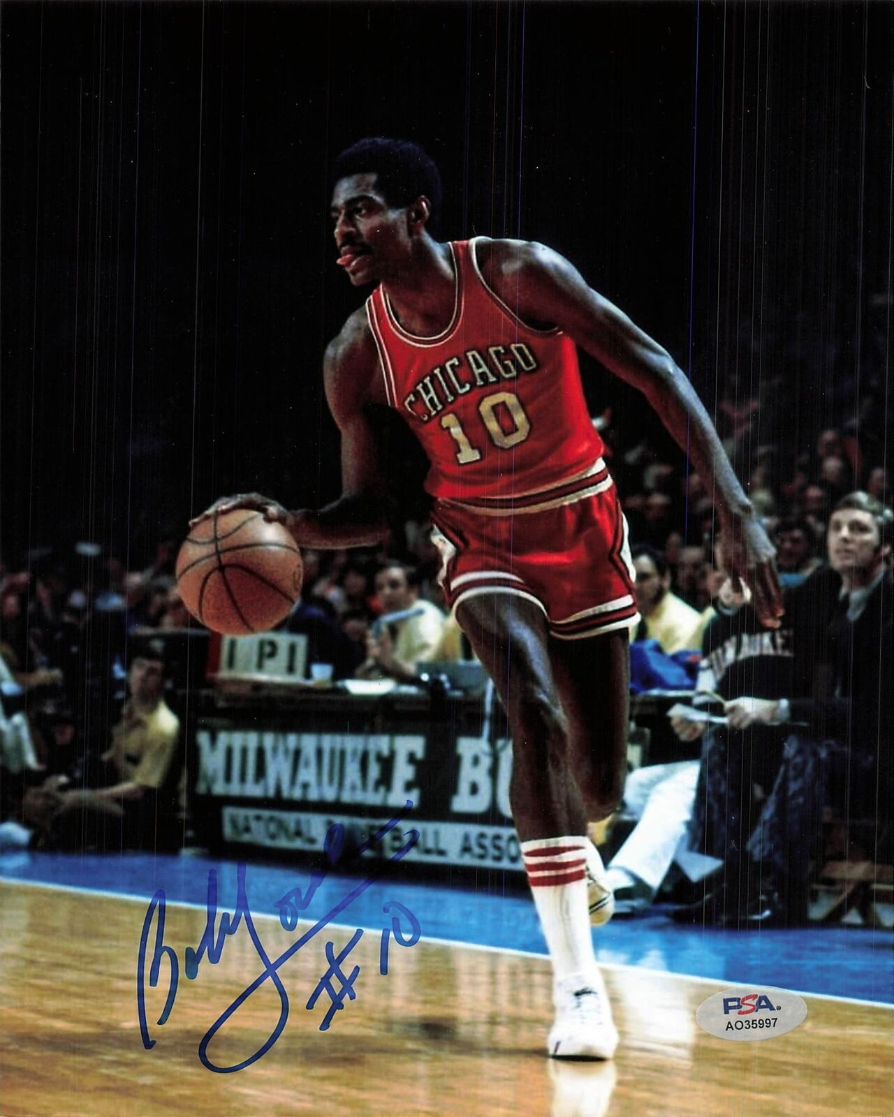 BOB LOVE signed 8x10 photo PSA/DNA Chicago Bulls Autographed