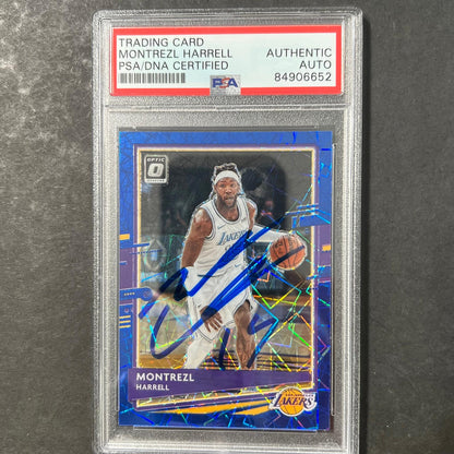 2020-21 NBA Panini Optic #56 Montrezl Harrell Signed Card AUTO PSA Slabbed Laker