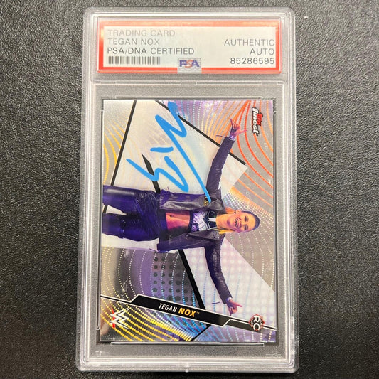 2020 Topps Finest NXT #94 Tegan Nox Signed Card PSA/DNA Slabbed AUTO WWE RC
