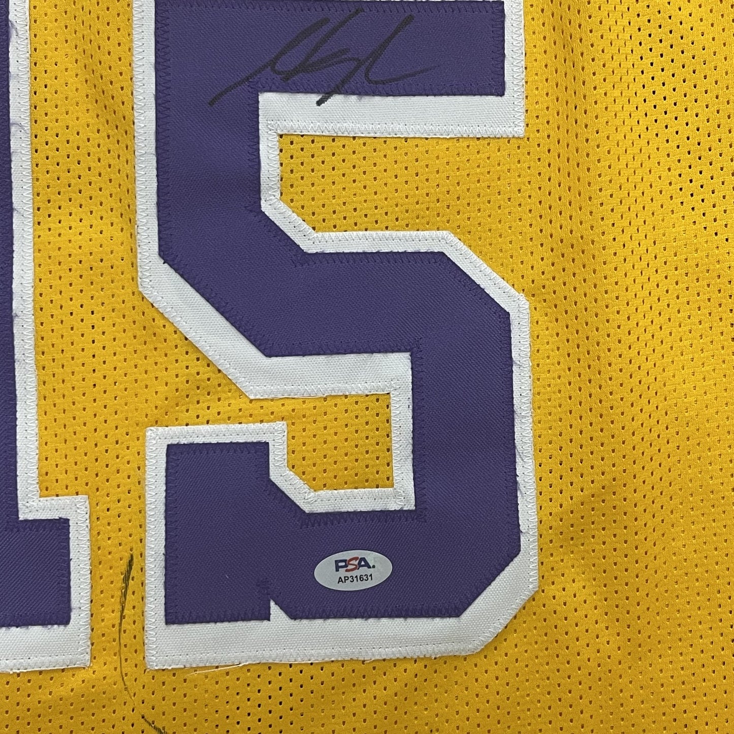 Austin Reaves Signed Jersey PSA Los Angeles Lakers Autographed