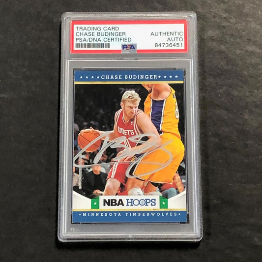 2012-13 Panini NBA Hoops #48 Chase Budinger Signed Card AUTO PSA Slabbed Timberw