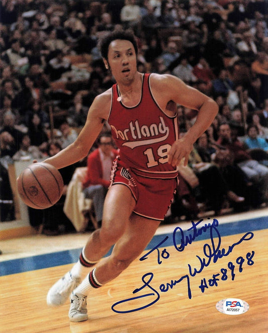 LENNY WILKENS signed 8x10 photo PSA/DNA Portland Trailblazers Autographed