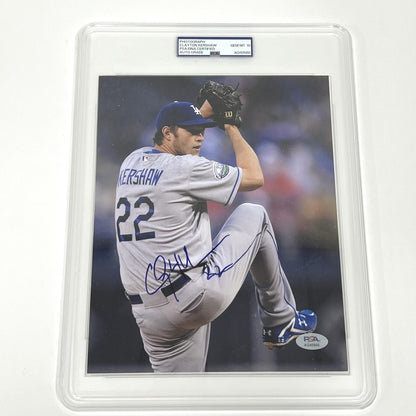 Clayton Kershaw signed 8x10 photo PSA/DNA AUTO 10 Slabbed Los Angeles Dodgers Au