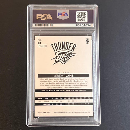 2013-14 Panini NBA Hoops #43 Jeremy Lamb Signed Card AUTO PSA/DNA Slabbed  Thund