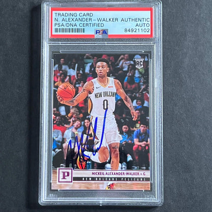 2019-20 Panini Chronicles #122 Nickeil Alexander-Walker Signed Card AUTO PSA Sla