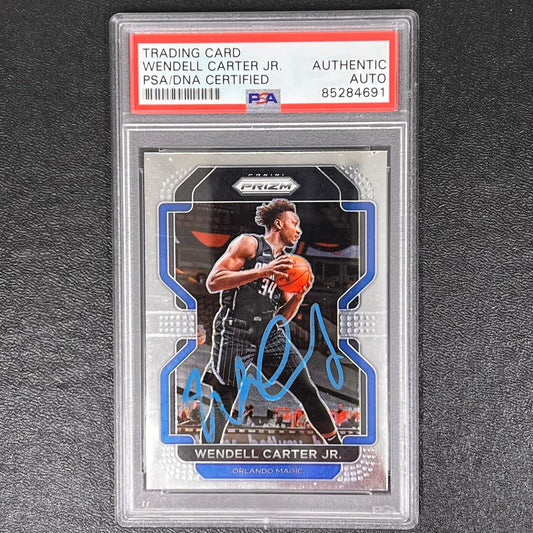 2022-23 Panini Prizm #221 Wendell Moore Jr. Signed Card AUTO 10 PSA Slabbed Timb