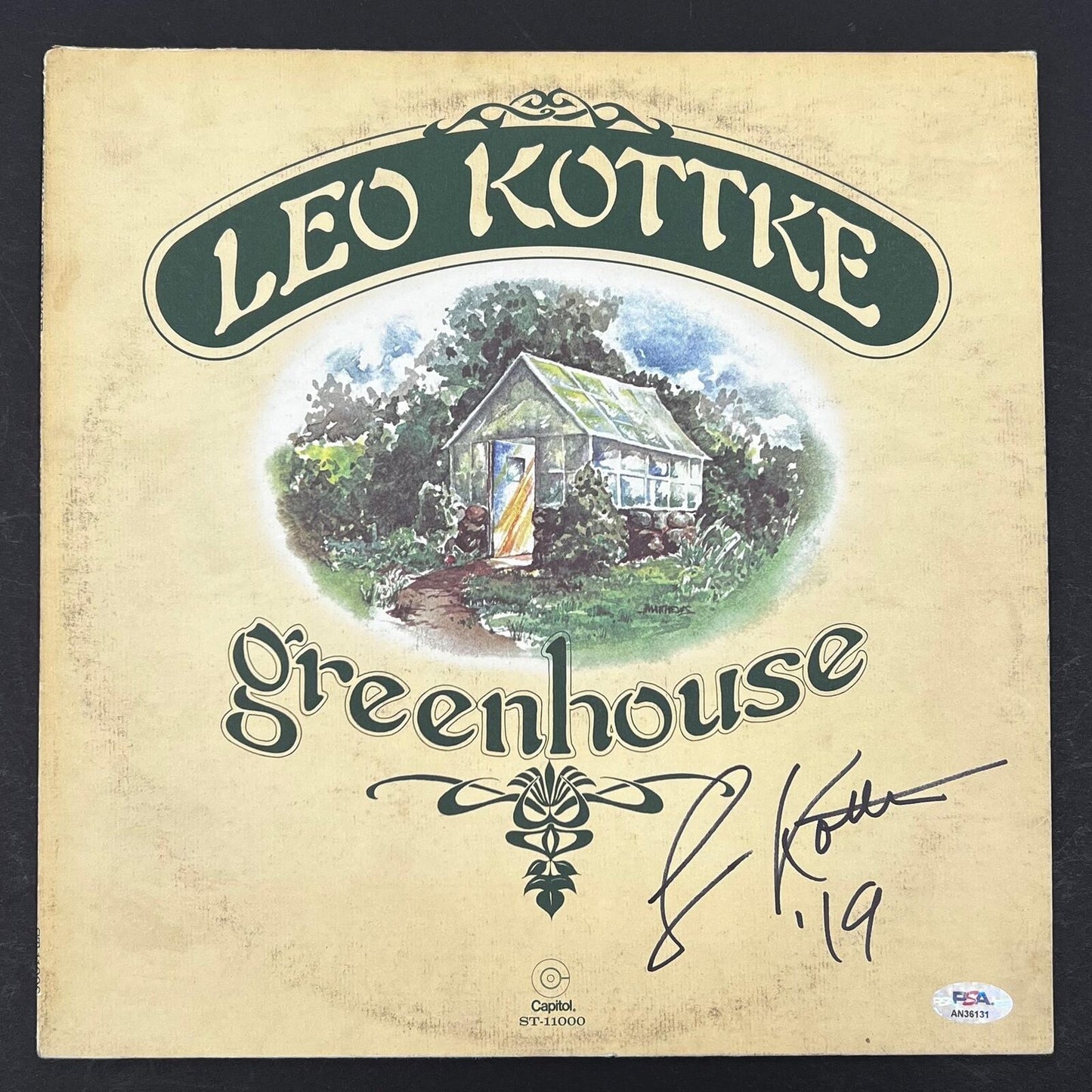 Leo Kottke signed Greenhouse LP Vinyl PSA/DNA Album autographed