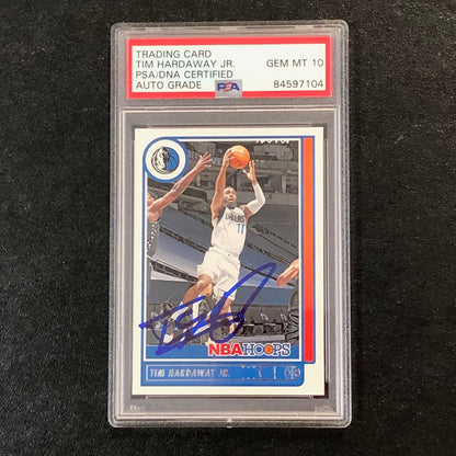 2021-22 NBA Hoops #102 Tim Hardaway Jr. Signed Card AUTO 10 PSA Slabbed Maverick