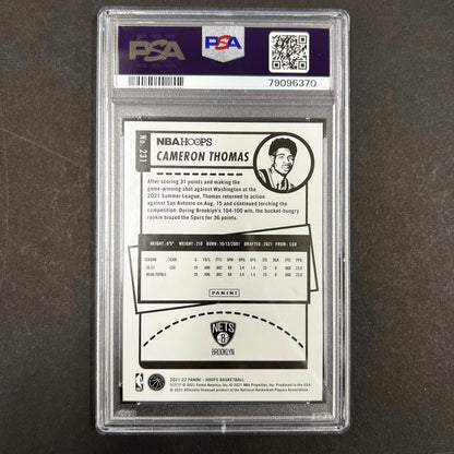 2021 Panini Hoops #231 Cameron Thomas Signed Card  AUTO 10 PSA/DNA Slabbed