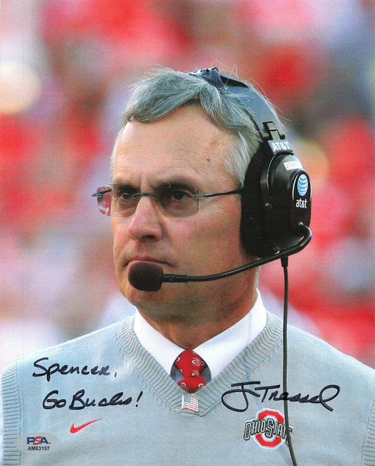 Jim Tressel signed 8x10 Photo PSA/DNA Ohio State Autographed