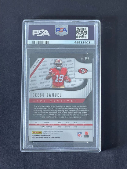 2019 Panini Prizm Silver #346 Deebo Samuel Signed Card Auto 10 PSA Slabbed 49ers