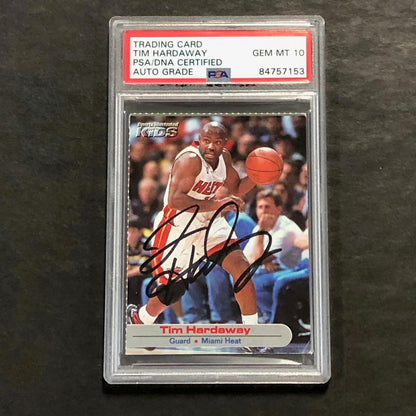 2001 Sports Illustrated for Kids #27 Tim Hardaway Signed Card PSA AUTO 10 Slabbe