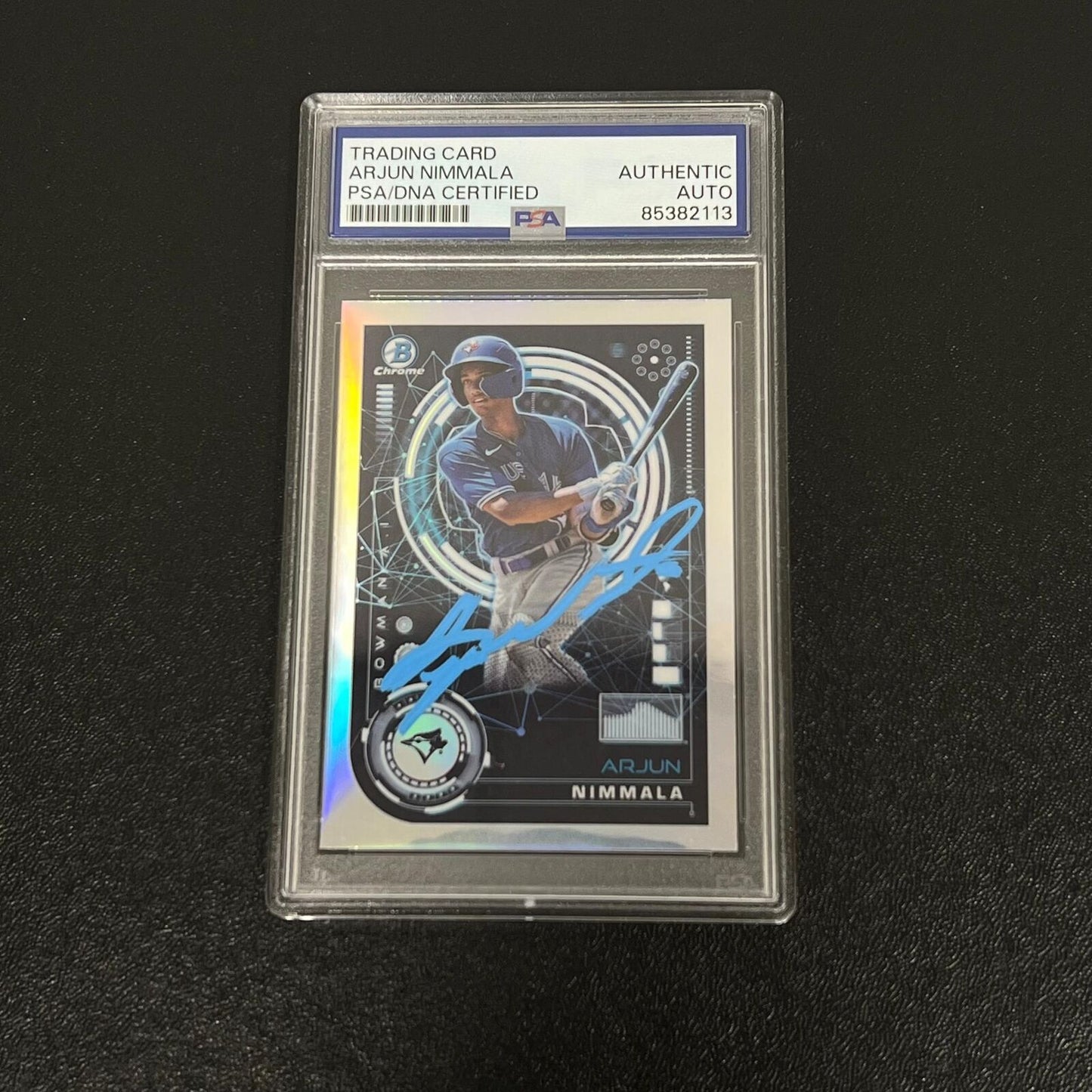 2024 Topps Chrome #BAI-18 Arjun Nimmala Signed Card PSA Slabbed AUTO Blue Jays