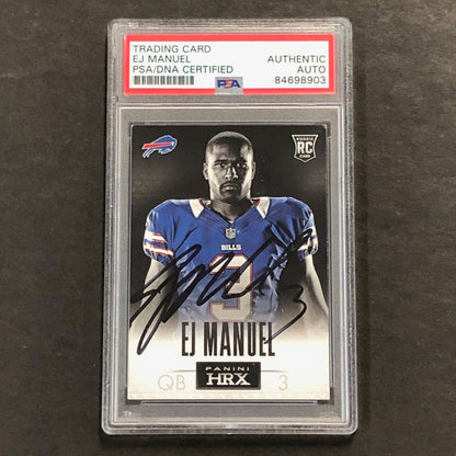 2013 Panini HRX RC #13 EJ Manuel Signed Card AUTO PSA/DNA Bills