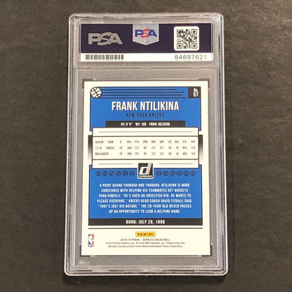 2018-19 Panini Donruss #57 Frank Ntilikina Signed Card AUTO PSA Slabbed Knicks