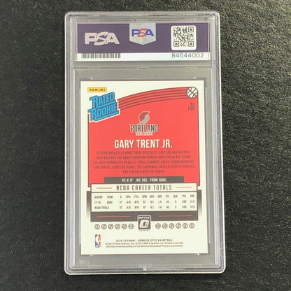 2018-19 Optic Rated Rookie #199 Gary Trent Jr Signed Rookie Card AUTO PSA Slabbe