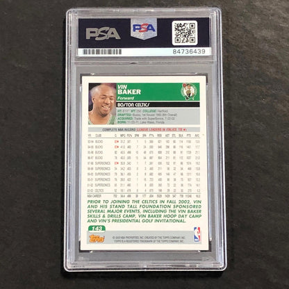 2003-04 Topps Basketball #143 Vin Baker Signed Card AUTO PSA/DNA Slabbed Celtics