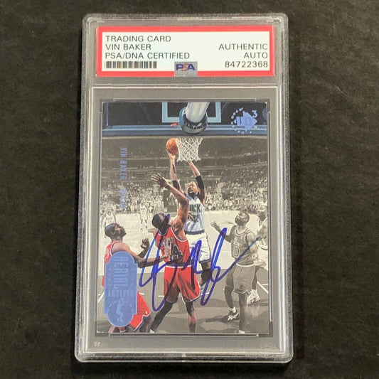 1997 Upper Deck #52 Vin Baker Signed Card PSA/DNA Slabbed Bucks