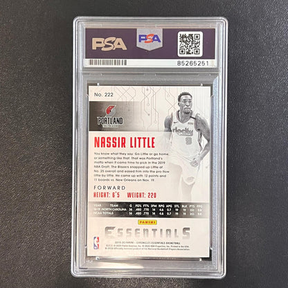 2019-20 Panini Chronicles Essentials #222 Nassir Little Signed AUTO PSA Slabbed