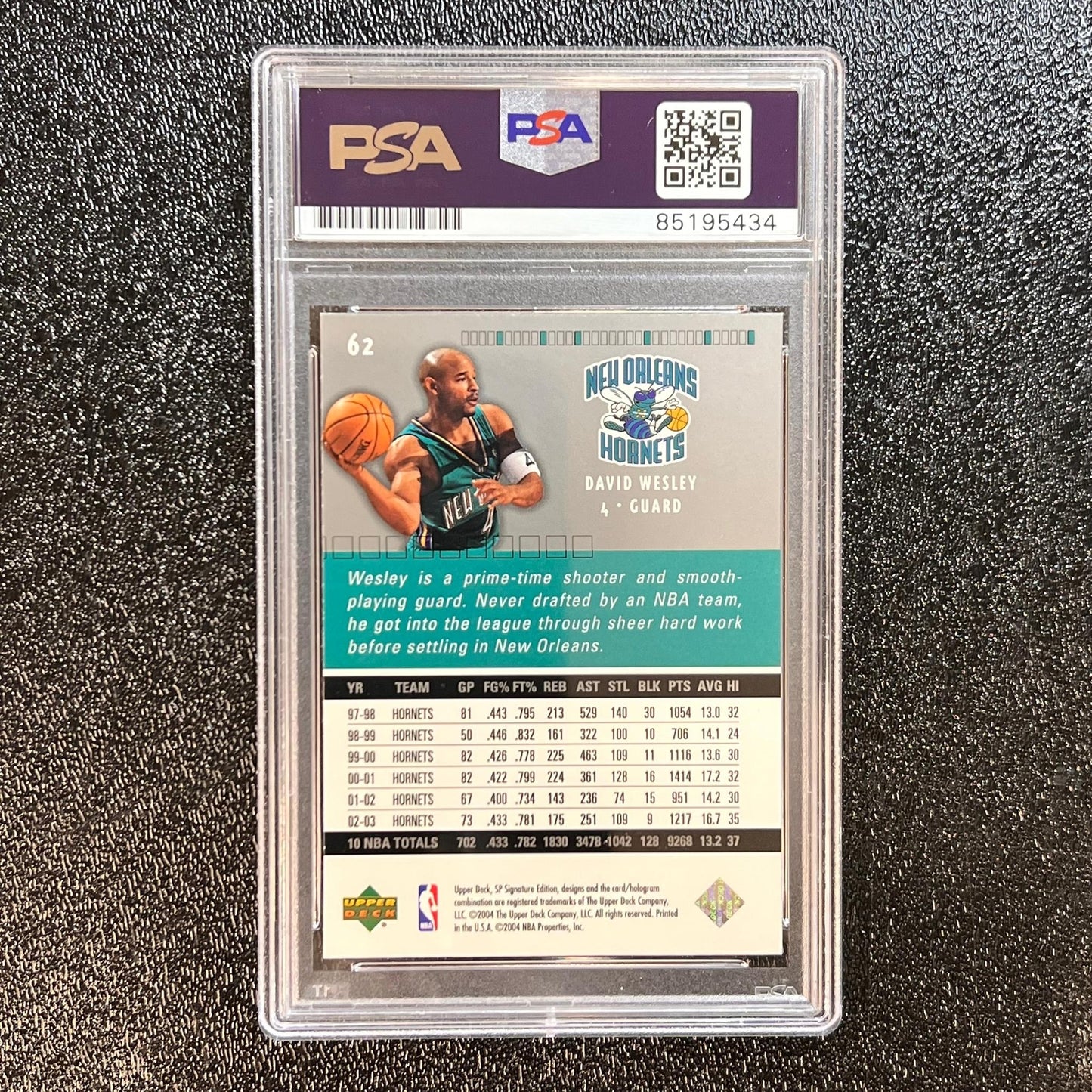 2003-04 Upper Deck Basketball Signature Edition #62 David Wesley Signed Card AUT
