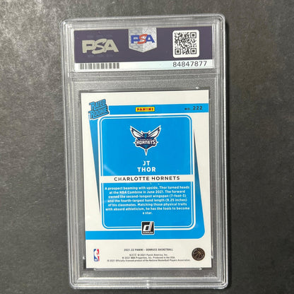2021-22 Panini Donruss Rated Rookie #222 JT Thor Signed Card AUTO PSA/DNA Slabbe