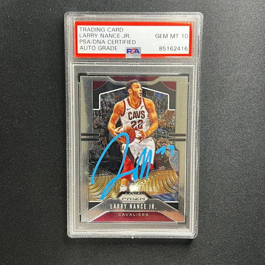 2019-20 Panini #73 Larry Nance Jr. Signed Card AUTO 10 PSA Slabbed Cavs