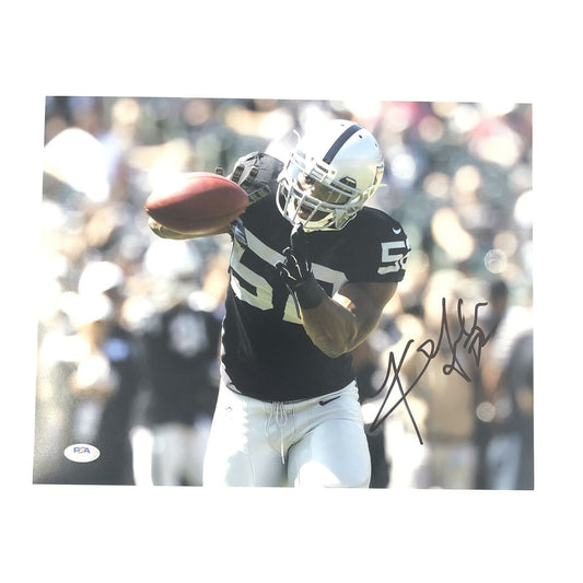 Khalil Mack signed 11x14 photo PSA/DNA Oakland Raiders Bears Autographed