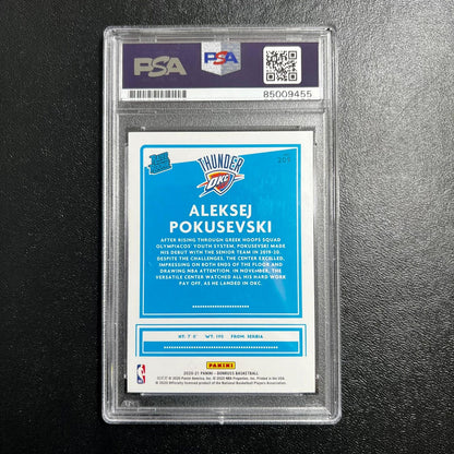 2020-21 Panini Donruss #209 Aleksej Pokusevski Signed Card AUTO PSA Slabbed RC T