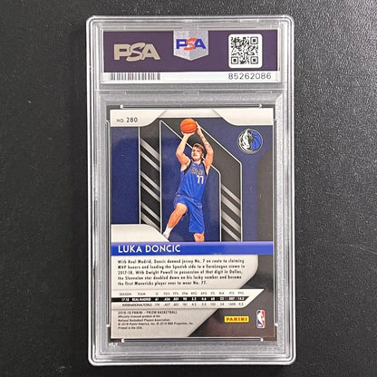 2018-19 Panini Prizm #280 Luka Doncic Signed Card AUTO PSA Slabbed Mavericks
