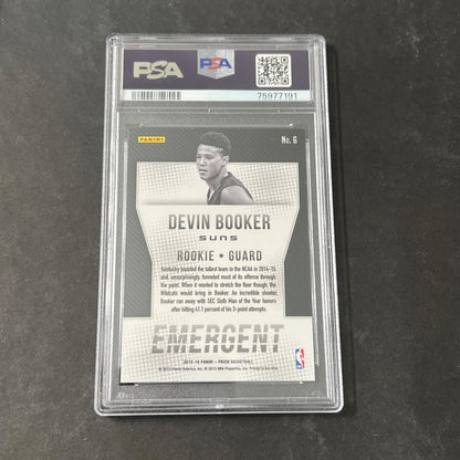 2015-16 Panini Prizm #6 Devin Booker AUTO Signed card PSA Slabbed Autographed RC