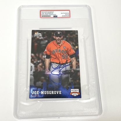 Joe Musgrove signed World Series Promo Card PSA/DNA Encapsulated Houston Astros