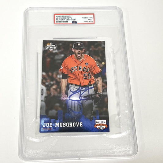 Joe Musgrove signed World Series Promo Card PSA/DNA Encapsulated Houston Astros