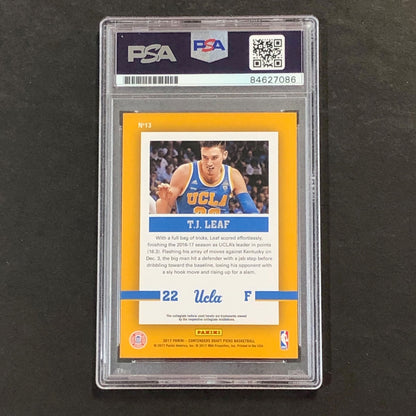 2017 Contenders Draft Picks #13 TJ Leaf Signed Card AUTO 10 PSA Slabbed UCLA
