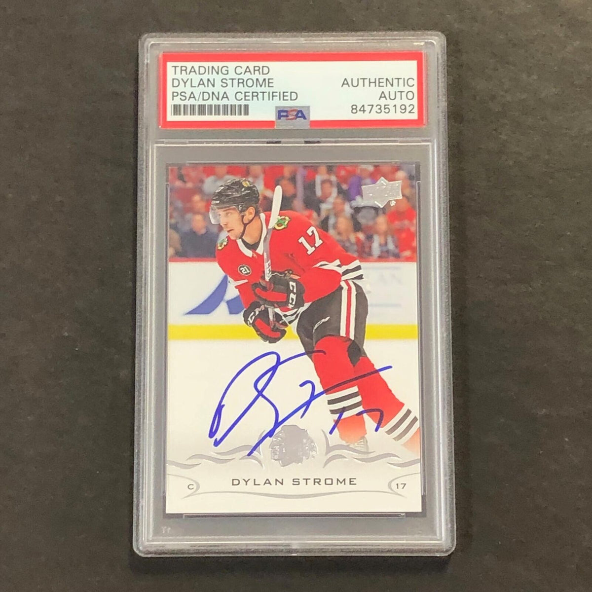 2018-19 Upper Deck Update #504 Dylan Strome Signed Card AUTO PSA slabbed Blackha