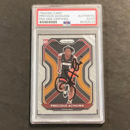 2020-21 Panini Prizm #294 PRECIOUS ACHIUWA Signed Card AUTO PSA/DNA Slabbed RC H
