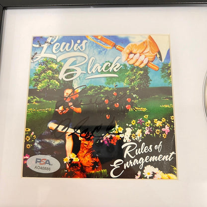 Lewis Black Signed Rules of Enragement Album CD Cover Framed PSA/DNA Autographed