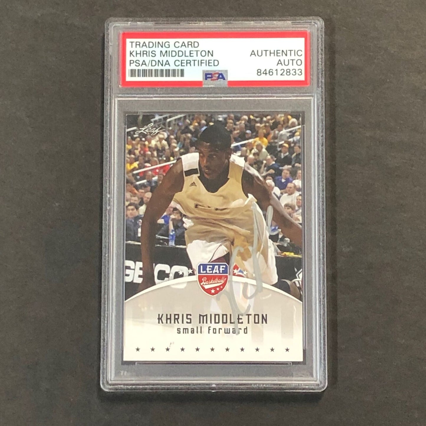 2012 Leaf Basketball #KM4 Khris Middleton Signed Card AUTO PSA/DNA Slabbed Texas