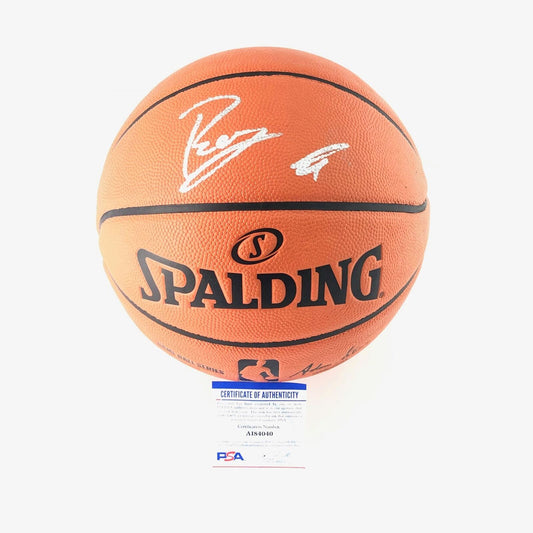 Luka Doncic Kristaps Porzingis Signed Basketball PSA/DNA Dallas Mavericks