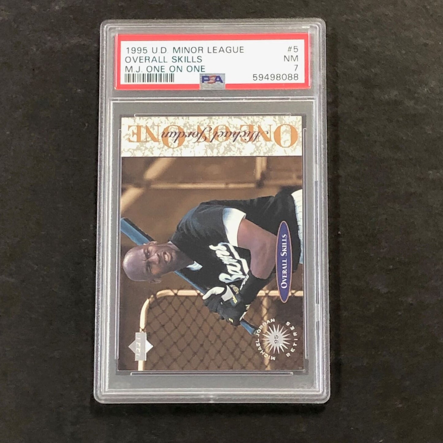 1995 U.D. Minor League #5 Overall Skills PSA 7 NM Michael Jordan One on One